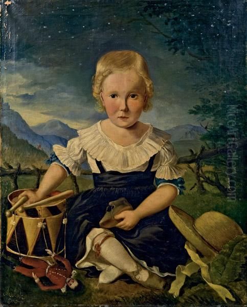 Der Kleine Trommler Oil Painting by Hermann Anschuetz