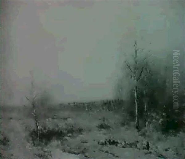 Gray October Oil Painting by Bruce Crane