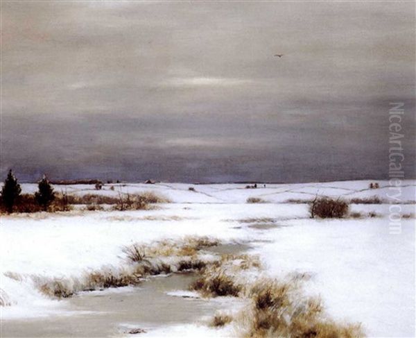 Winter On Long Island Oil Painting by Bruce Crane