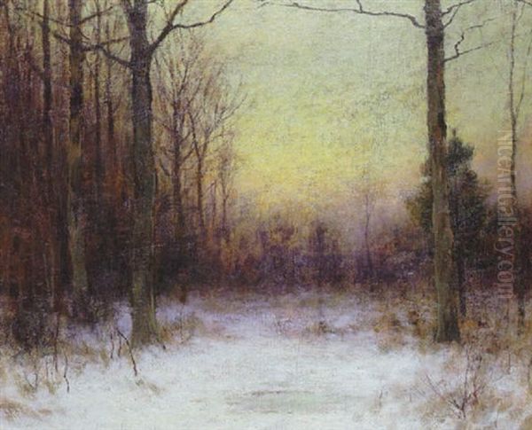 Winter Twilight Oil Painting by Bruce Crane