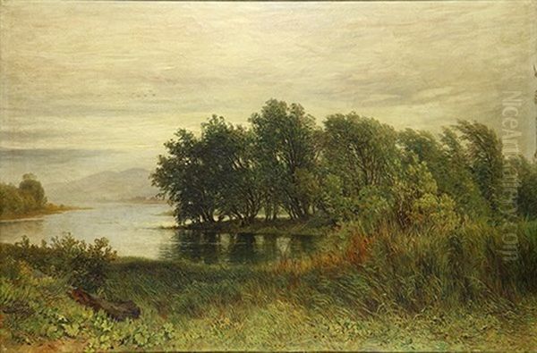 Highland Lake Oil Painting by James Hall Cranston