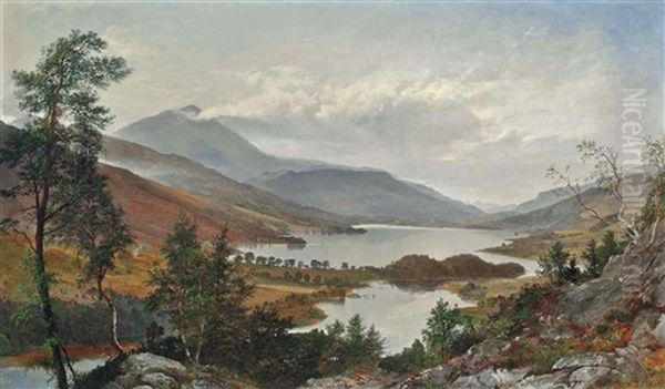 Loch Tummell, Perthshire Oil Painting by James Hall Cranstoun