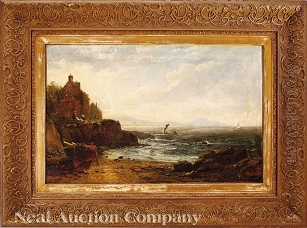 Scottish Coastal Scene Oil Painting by Edmund Thornton Crawford