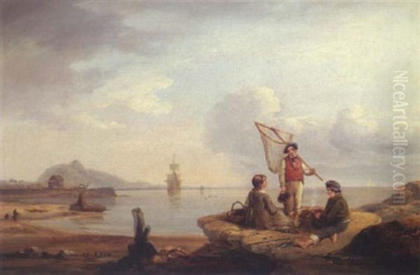 Fisherman's Break Oil Painting by Edmund Thornton Crawford