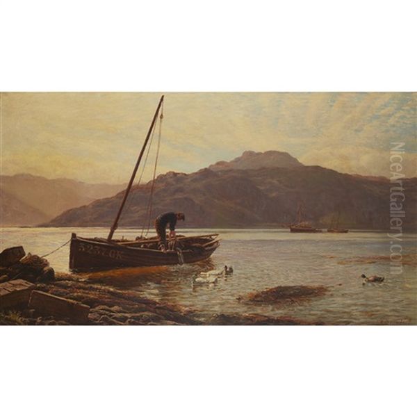 Portincaple On Loch Long Oil Painting by Robert Cree Crawford