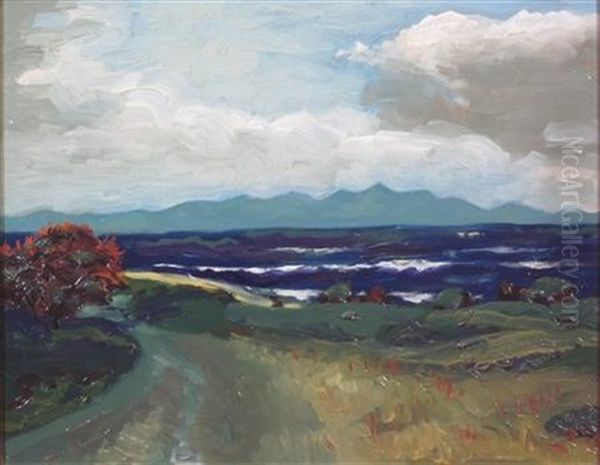 Distant Mountains Oil Painting by Robert Cree Crawford