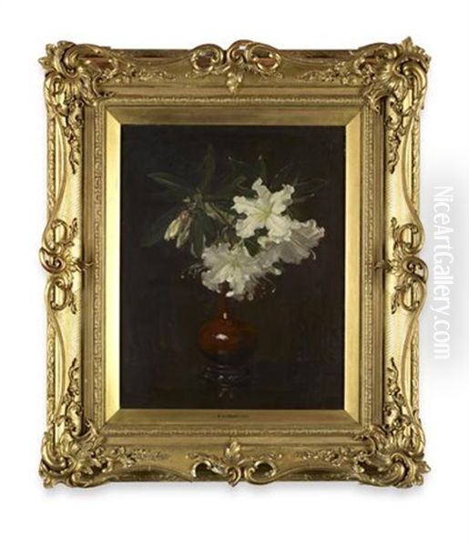 Azaleas Oil Painting by Robert Cree Crawford