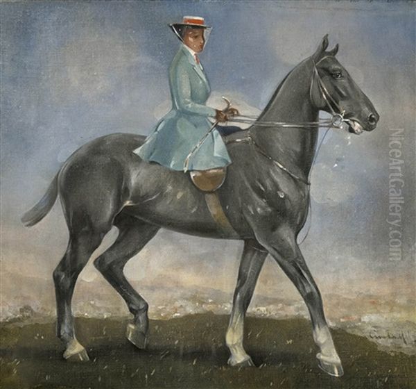 The Irish Hunter Oil Painting by Joseph Crawhall