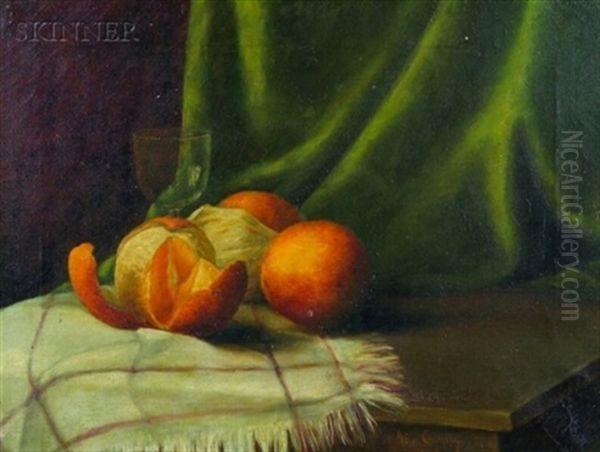 Still Life With Oranges Oil Painting by Ida Crawley