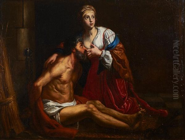 Roman Charity Oil Painting by Caspar de Crayer