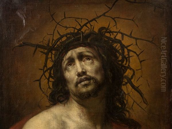 Christ As Man Of Sorrows Oil Painting by Caspar de Crayer