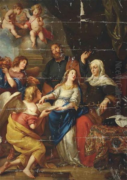 The Education Of The Virgin Oil Painting by Caspar de Crayer