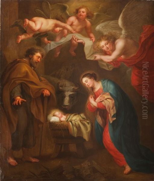 L'adoration De L'enfant Oil Painting by Caspar de Crayer