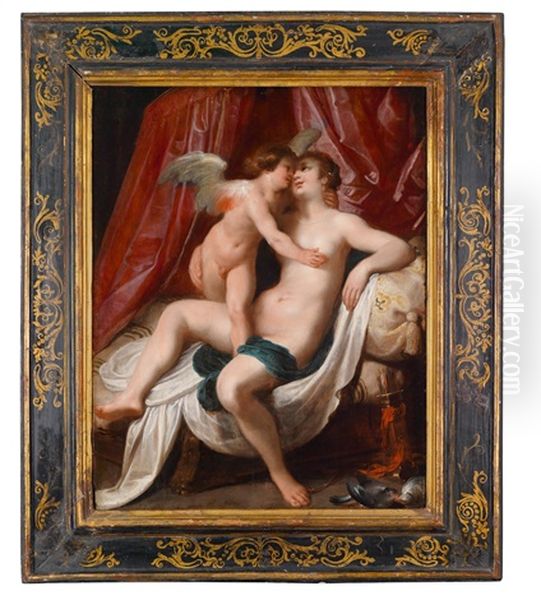 Venus Und Amor Oil Painting by Caspar de Crayer