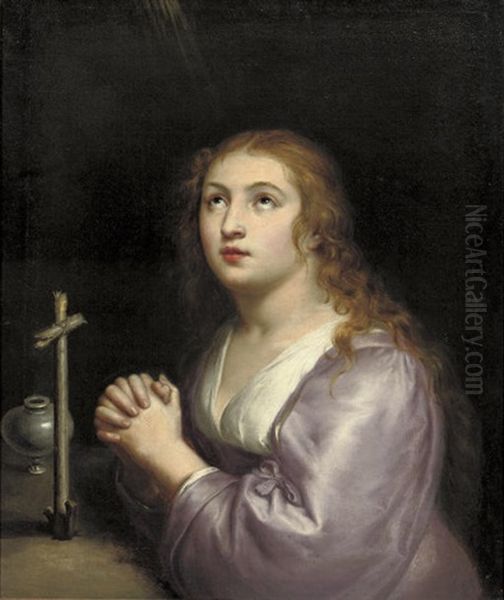 The Penitent Magdalen Oil Painting by Caspar de Crayer