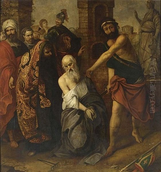 The Martyrdom Of St. Blaise Oil Painting by Caspar de Crayer