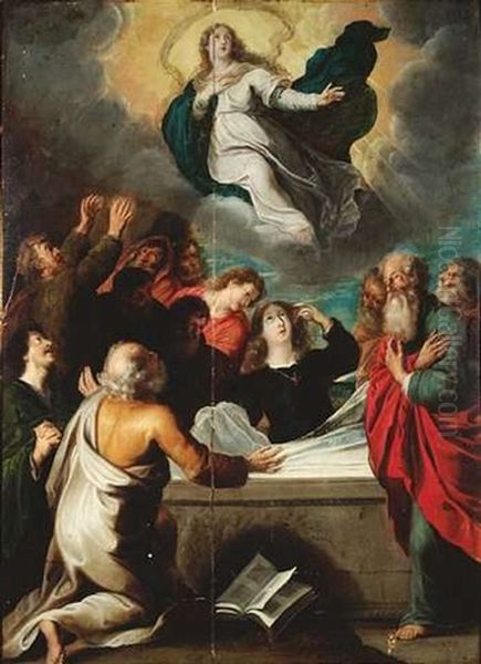 Himmelfahrt Maria Oil Painting by Caspar de Crayer