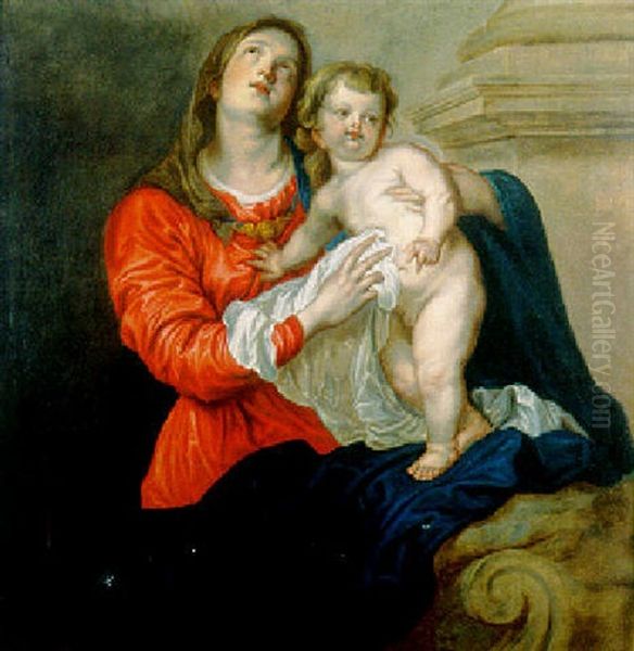 Vierge A L'enfant Oil Painting by Caspar de Crayer