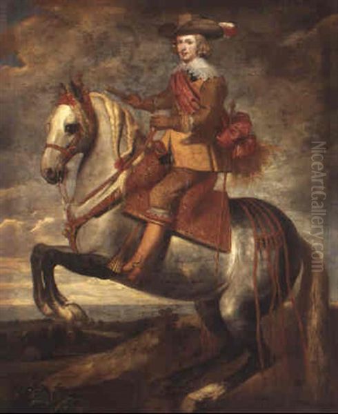 Equestrian Portrait Of Ferdinand, Cardinal-infante Of Spain by Caspar de Crayer