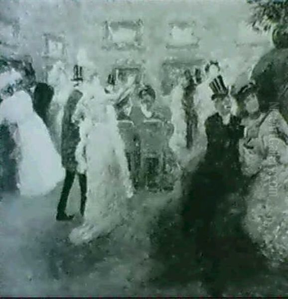 Le Bal Oil Painting by Paul-Edouard Crebassa