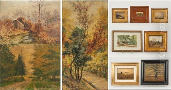 Vues Des Environs De Spa Et Paysages (10 Works) Oil Painting by Gerard Antoine Crehay