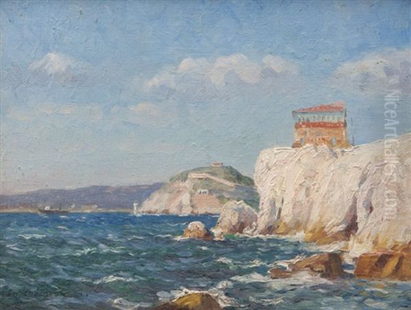 Bord De Cote A Marseille Oil Painting by Edouard Cremieux