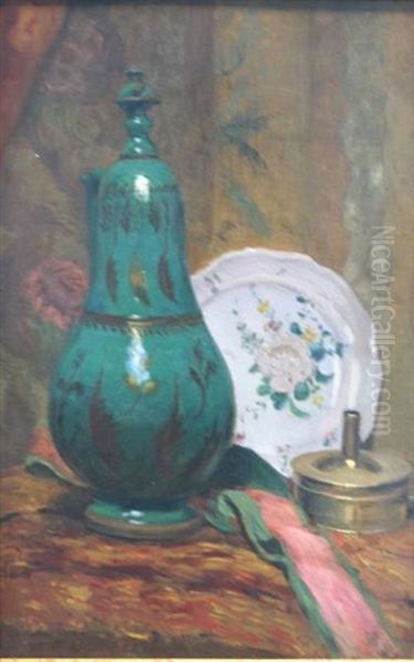 Nature Morte A La Cruche Oil Painting by Edouard Cremieux