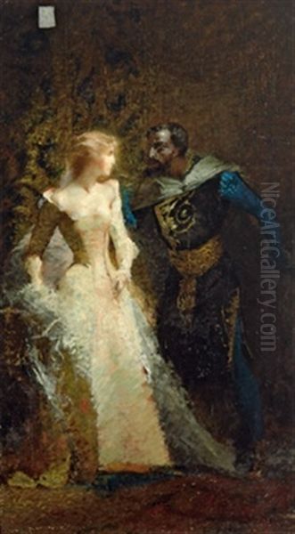 Otello Und Desdemona Oil Painting by Tranquillo Cremona