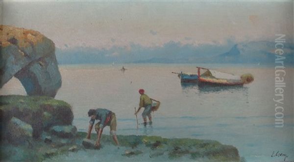 Blick In Die Bucht Von Palermo Oil Painting by Erminio Cremp