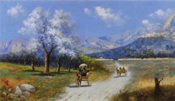 Campagna Palermitana, 1939 Oil Painting by Erminio Cremp