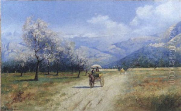 Palermo, Il Bosco Della Ficuzza Oil Painting by Erminio Cremp