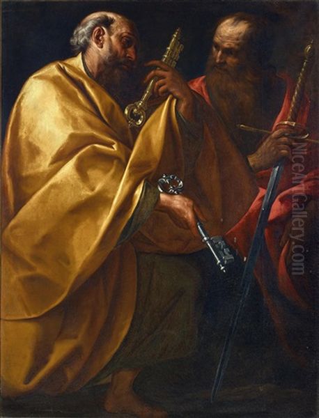 Saints Peter And Paul Oil Painting by Giovanni Battista Crespi (il Cerano)