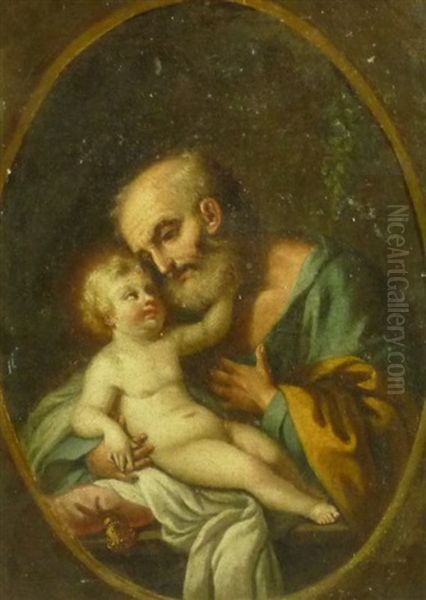 Heiliger Joseph Mit Dem Jesusknaben by Giovanni Battista Crespi (il Cerano)