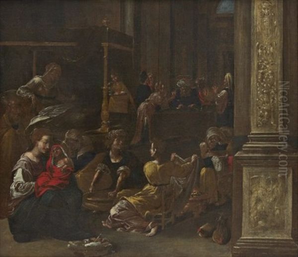 Jesu Frambarande I Templet Oil Painting by Giovanni Battista Crespi (il Cerano)