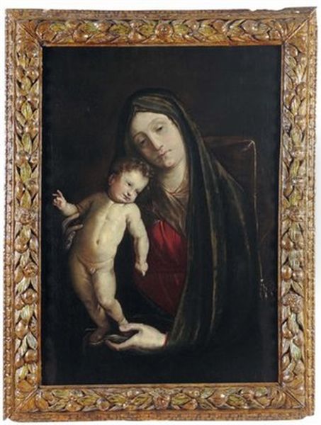 Madonna Con Bambino Oil Painting by Giovanni Battista Crespi (il Cerano)