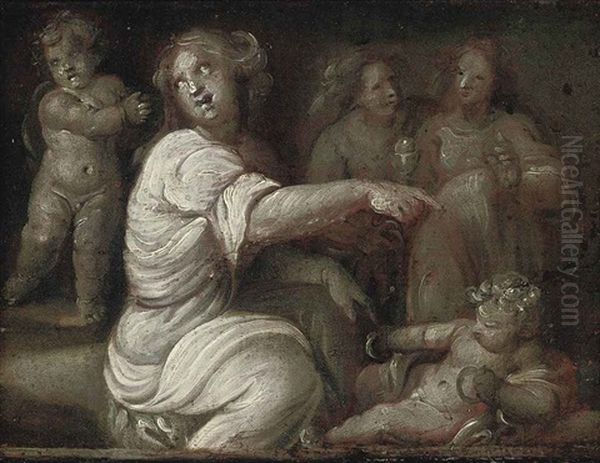 Allegorical Figures Oil Painting by Giovanni Battista Crespi (il Cerano)