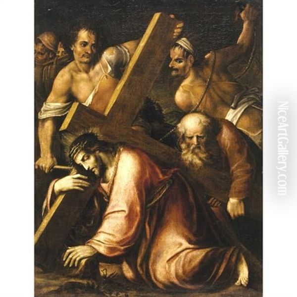 Christ On The Road To Calvary Oil Painting by Giovanni Battista Crespi (il Cerano)