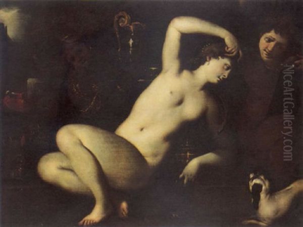 Betsabea Al Bagno Oil Painting by Giovanni Battista Crespi (il Cerano)