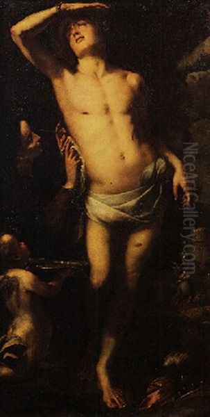 San Sebastiano Curato Da S. Irene Oil Painting by Giovanni Battista Crespi (il Cerano)