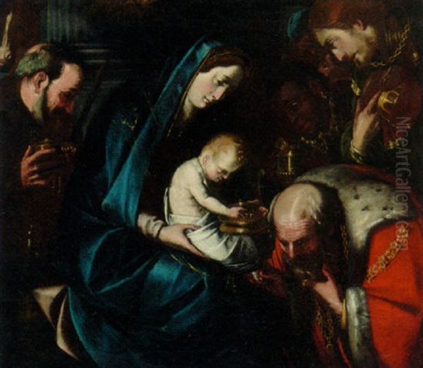 The Adoration Of The Magi Oil Painting by Giovanni Battista Crespi (il Cerano)