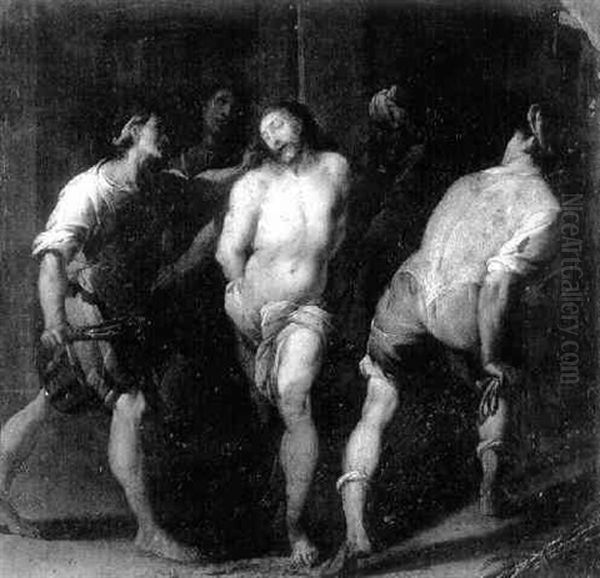 Flagellation Of Christ Oil Painting by Giovanni Battista Crespi (il Cerano)