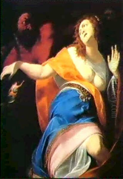 Dejanire Enlevee Par Le Centaure Nessus Oil Painting by Giovanni Battista Crespi (il Cerano)