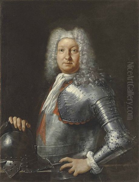 Portrait Of A Knight Of The Order Of St Stephen, Half Length Oil Painting by Giuseppe Maria Crespi