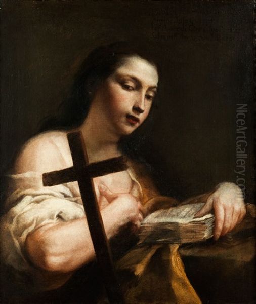 Santa Maria Maddalena Santa Rosalia Oil Painting by Giuseppe Maria Crespi