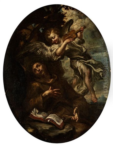 Die Vision Des Heiligen Franziskus Oil Painting by Giuseppe Maria Crespi