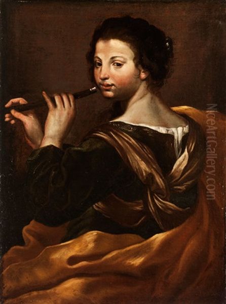 Junge Flotenspielerin Oil Painting by Giuseppe Maria Crespi