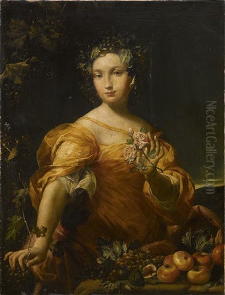 Bildnis Einer Dame Als Allegorie Der Abundantia Oil Painting by Giuseppe Maria Crespi