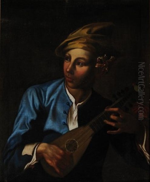 Jeune Musicien Oil Painting by Giuseppe Maria Crespi