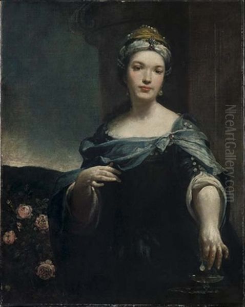 Ritratto Di Gentildonna In Veste Di Cleopatra Oil Painting by Giuseppe Maria Crespi