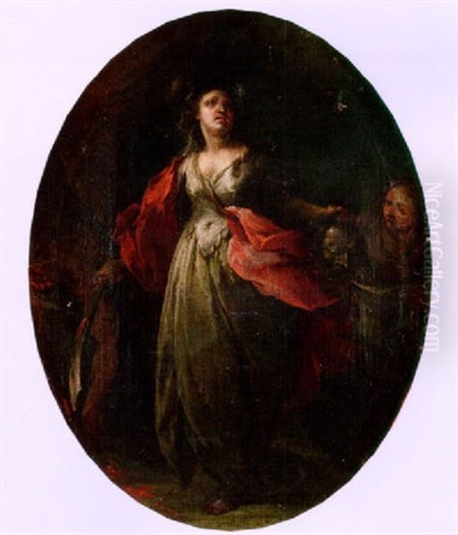 Judith With The Head Of Holofernes Oil Painting by Giuseppe Maria Crespi